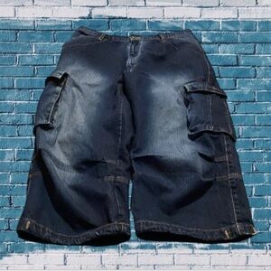 VTG Y2K jnco style webs pants jorts cargo denim jeans baggy skater hip hop men’s